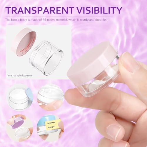MAYCREATE® 48PCS Travel Bottle Kit for Toiletries 60/90ml Silicone Bottles Set Leak proof Toiletry Cream Jars Spray Shampoo Lotion Dispenser MAYCREATE® 48PCS Travel Bottle Kit for Toiletries 60/90ml Silicone Bottles Set Leak proof Toiletry Cream Jars Spray Shampoo Lotion Dispenser